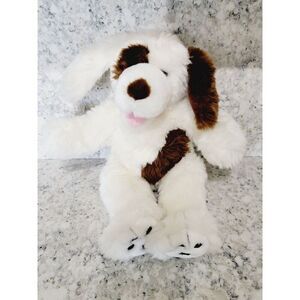 Build a Bear Brown‎ White Puppy Dog Cocker Spaniel Animal Plush 16"